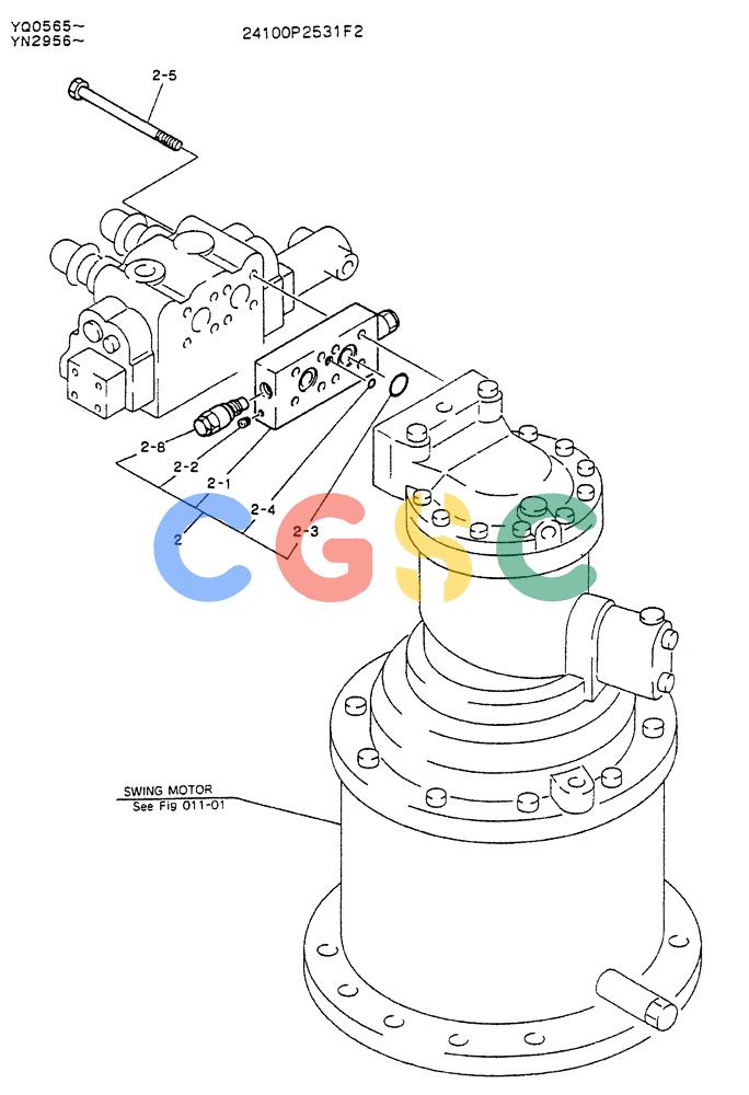 神钢零件查询(K907LC) - MARK II EXCAVATOR ASN YQ0565 (GLOBAL) (1/87-12/03) (08-002) - INSTAL, VALVE Kobelco