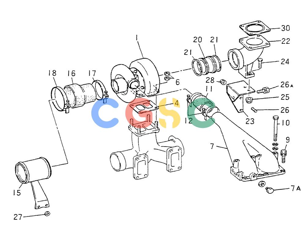 神钢零件查询(6D22CT) - MITSUBISHI DIESEL ENGINE - K909A, K910, K912 & K935 (1/76-12/06) (01-018[01]) - TURBO-CHARGER, GENERAL Kobelco