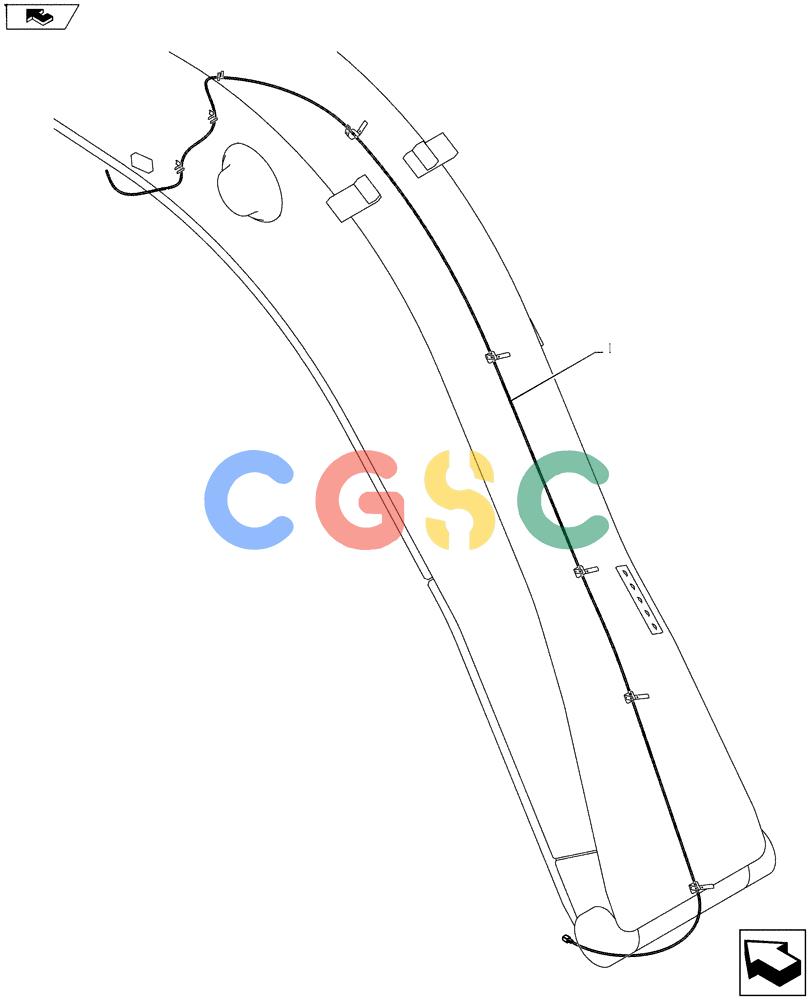 神钢零件查询(ED160 BLADE) - HYDRAULIC EXCAVATOR - ASN LH02-01501 (9/12-12/13) (55.511.AA) - HARNESS, BOOM, LIGHT Kobelco