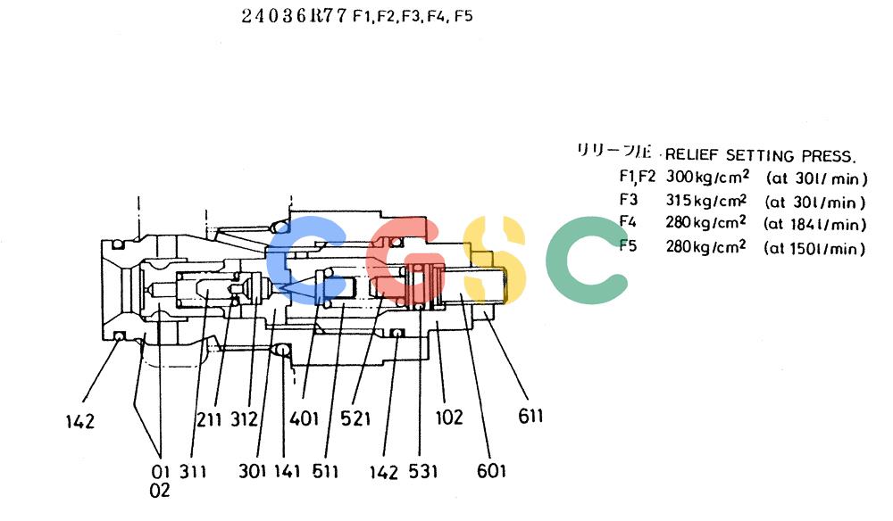 神钢零件查询(MD300LC) - EXCAVATOR BTW YC0101 - YC0300 (1/80-12/06) (08-029) - RELIEF VALVE, PORT Kobelco