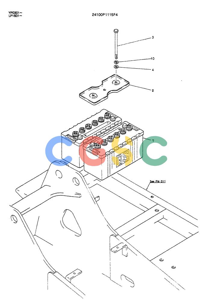 神钢零件查询(K905ALC) - EXCAVATOR ASN YP0301 (1/86-12/03) (05-020) - BATTERY ASSY Kobelco