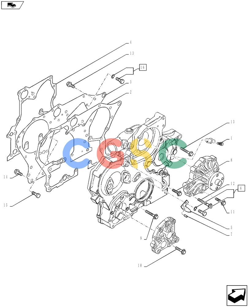 纽荷兰零件查询(E135BSRLC) - CRAWLER EXCAVATOR ASN YH06-08001 (08-008[02]) - TIMING GEAR CASE New Holland Constructuion