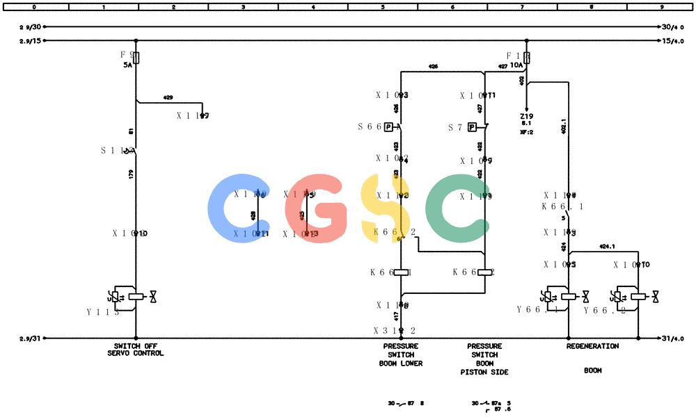 纽荷兰零件查询(EC240) - CRAWLER EXCAVATOR (5/00-) (31.051[003]) - ELECTRICAL COMPON. I.CIRCUIT DIAGRAM Page 03 (S/N 724002-UP) New Holland Constructuion