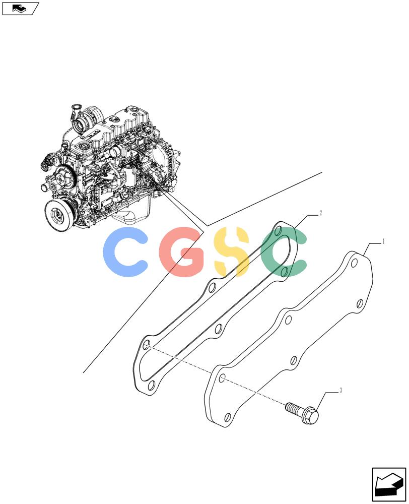 神钢零件查询(F4HFE6131 A005) - ENGINE 5801425077 - 84387924 (1/11-) (10.408.02) - MANIFOLD GASKET Kobelco