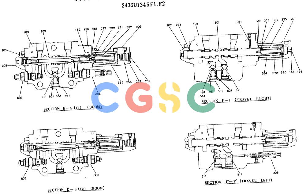 神钢零件查询(MD450BLC) - EXCAVATOR BTW TS0201 - TS0394 (1/80-12/06) (11-018[04]) - VALVE ASSY, CONTROL Kobelco