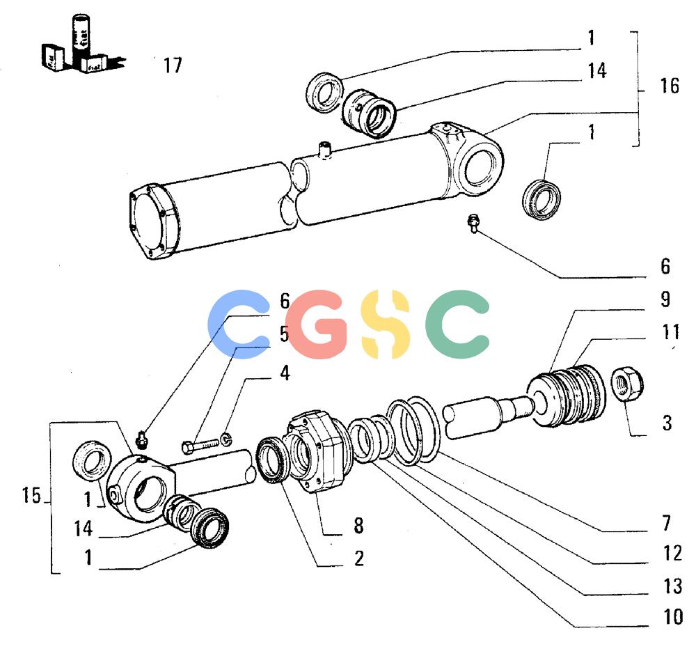 纽荷兰零件查询(FL5B) - CRAWLER LOADER (E3.32/4[001]) - LIFT CYLINDER New Holland Constructuion