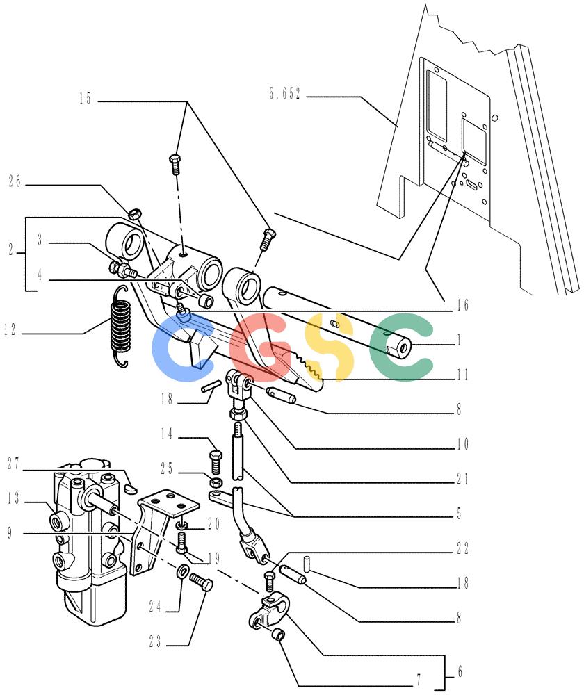 纽荷兰零件查询(DC150LT) - CRAWLER DOZER (6/00-) (2.304[01]) - BRAKE CONTROLS - STEERING CLUTCH New Holland Constructuion