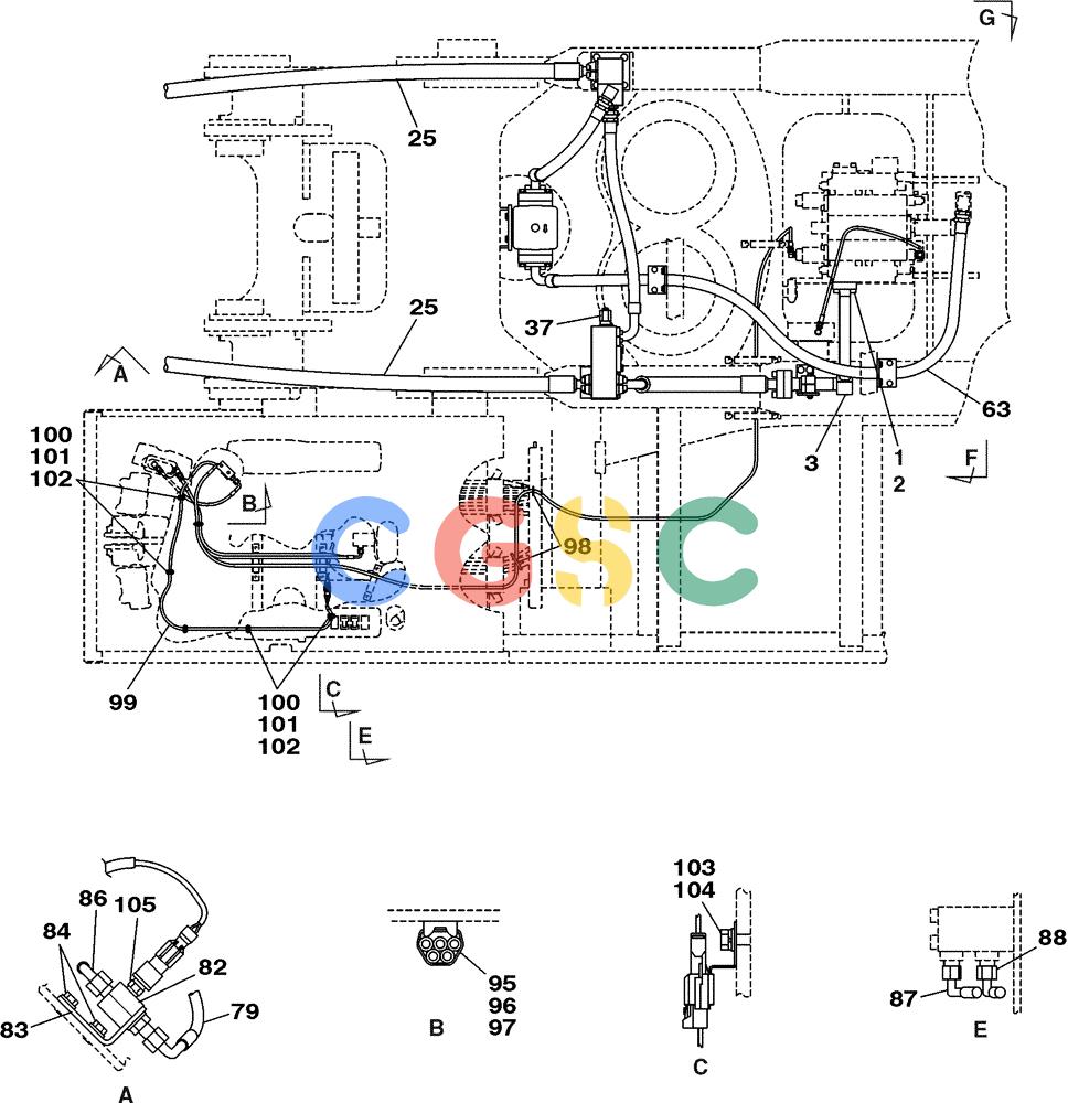 纽荷兰零件查询(E805) - CRAWLER EXCAVATOR (1/05-) (08-061-02[01]) - HYDRAULICS SINGLE ACTING CIRCUIT/HAMMER New Holland Constructuion