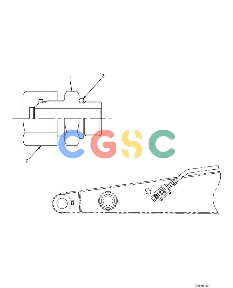纽荷兰零件查询(E135B) - CRAWLER EXCAVATOR TIER 3 - ASN YH05-07001 (N8TA13006) (1/08-) (06-09[00]) - CONNECTOR ASSEMBLY (NIBBLER & BREAKER) (YX43H01034F1) New Holland Constructuion