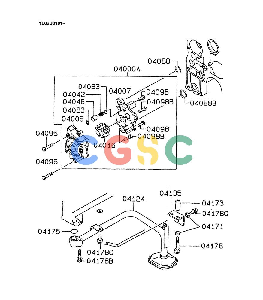 神钢零件查询(ED190LC) - BLADE RUNNER EXCAVATOR/DOZER BTW YL02U0101 - YL03U0135 (1/02-12/06) (07-015) - OIL PUMP & STRAINER Kobelco