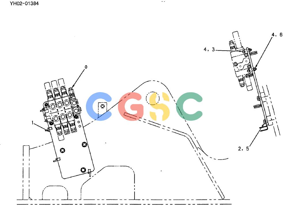 神钢零件查询(ED150) - BLADE RUNNER EXCAVATOR/DOZER ASN YH02-01384 (4/02-12/03) (01-004) - VALVE INSTAL Kobelco