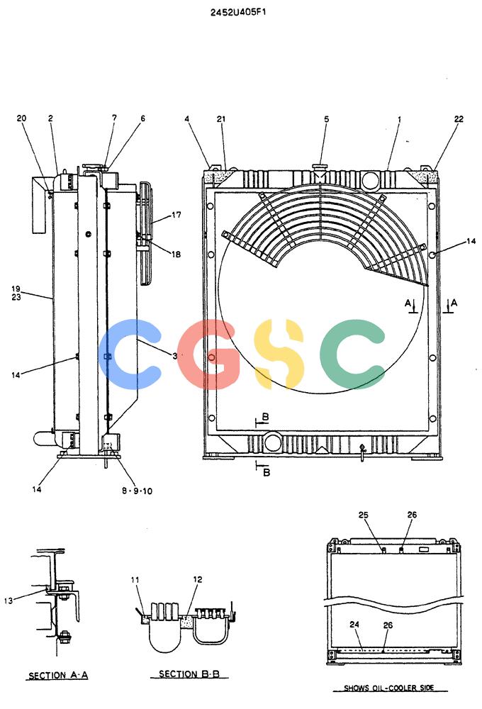 神钢零件查询(MD320BLC) - EXCAVATOR BTW YC0301 - YC0747 (1/80-12/06) (05-005) - RADIATOR ASSY Kobelco