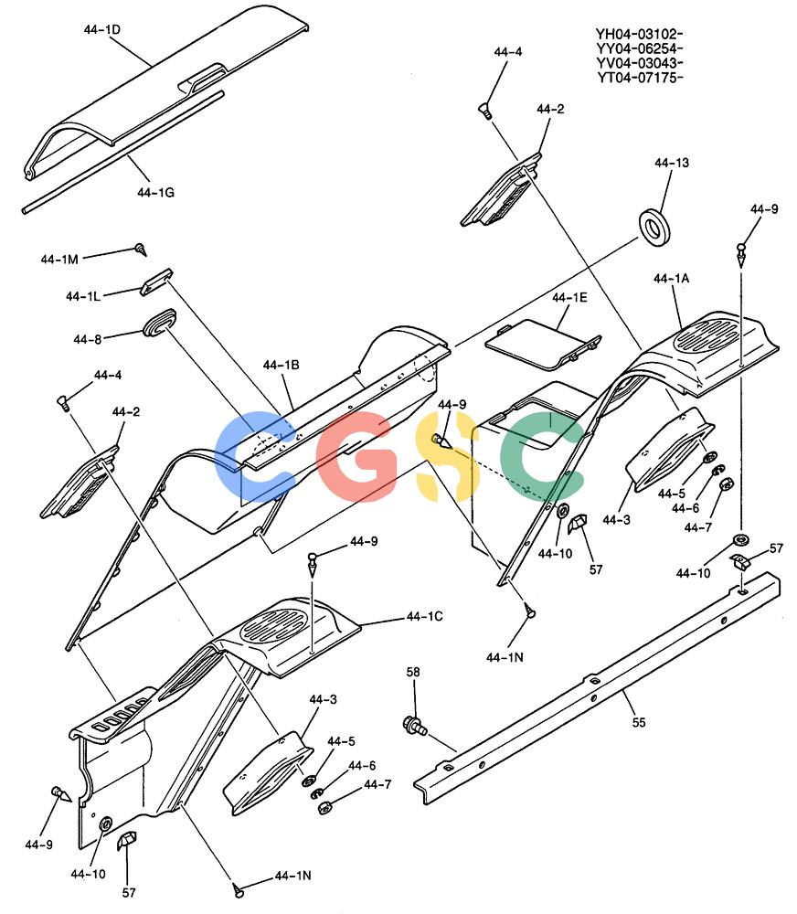 纽荷兰零件查询(E115SR) - CRAWLER EXCAVATOR ASN YV04-03043 (01-051[02]) - PANEL ASSY, INSTRUMENT (AIR-CON) New Holland Constructuion