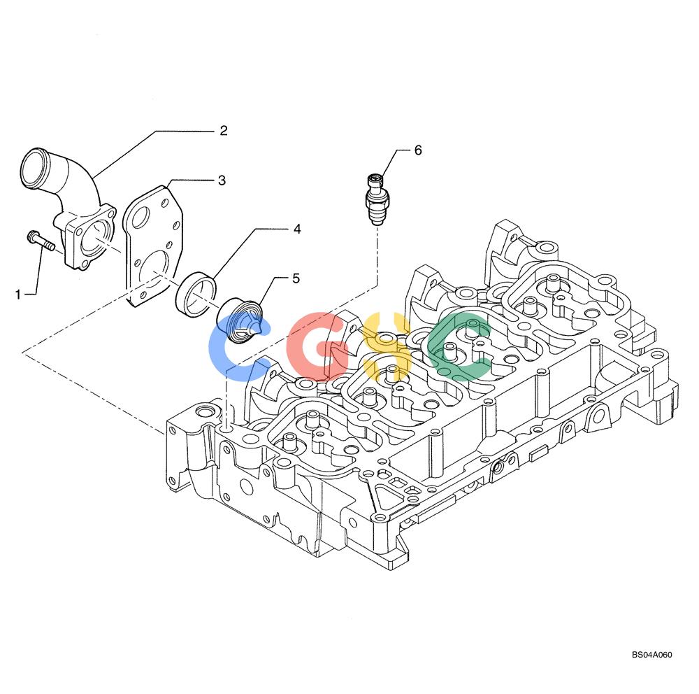 纽荷兰零件查询(DC95) - CRAWLER DOZER (8/04-) (02-37) - THERMOSTAT - ENGINE COOLING SYSTEM New Holland Constructuion