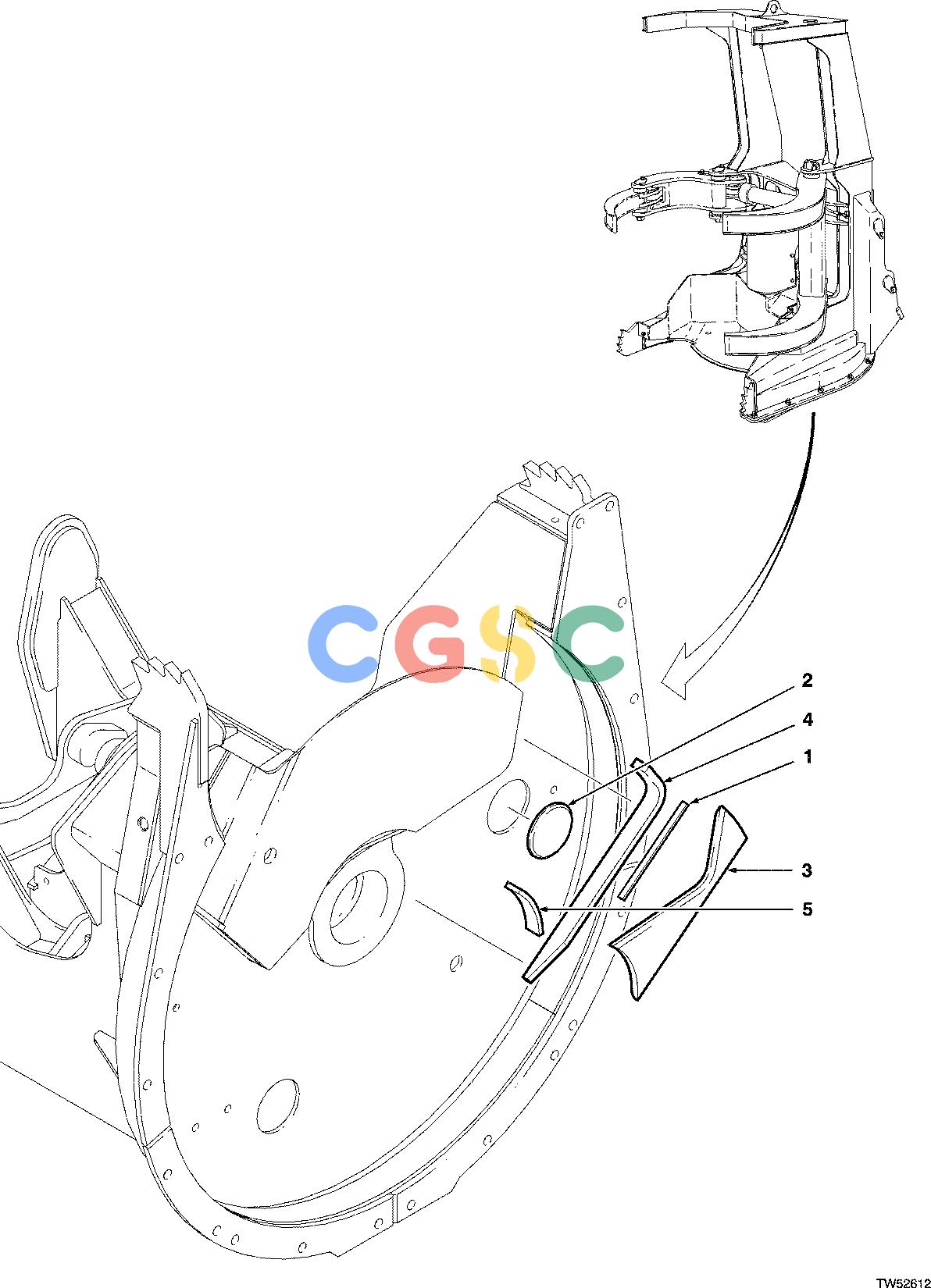 约翰迪尔零件查询D567 - ATTACHMENTS FELLING HEAD DEBRIS GUARD ( 980001 - ) 4534-103/10 [4534-103/10]EPC John Deere online