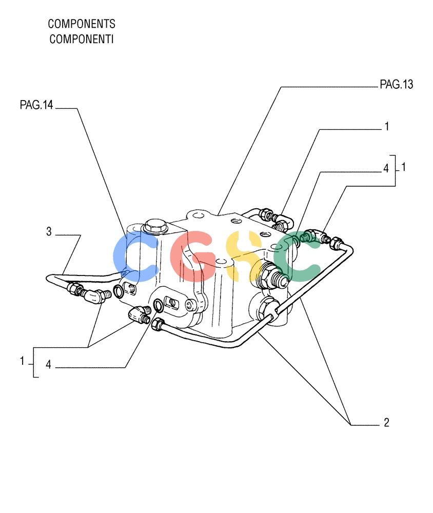 纽荷兰零件查询(FD255) - CRAWLER DOZER (N.A. VERSION) (7/95-) (1.277[15]) - REAR TRANSMISSION - CONTROL VALVE New Holland Constructuion