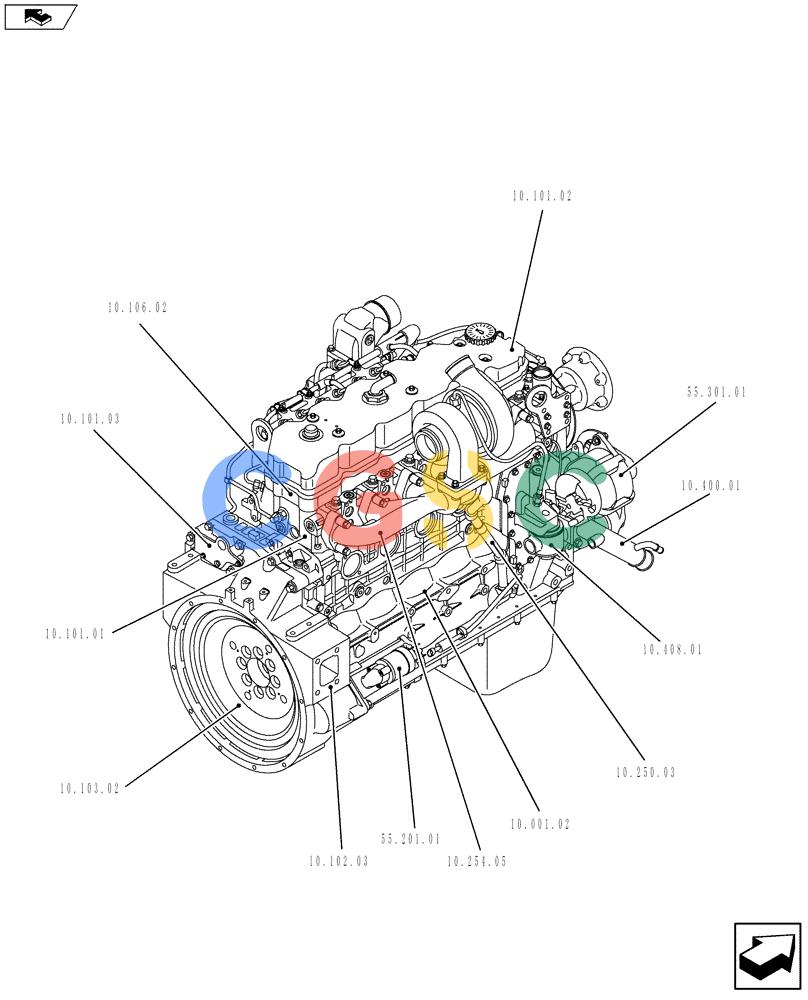 神钢零件查询(F4HFE613R A004) - ENGINE 5801366310 - LQ02P00062P1 (9/10-) (10.000.01[02]) - PICTORIAL INDEX - ENGINE Kobelco