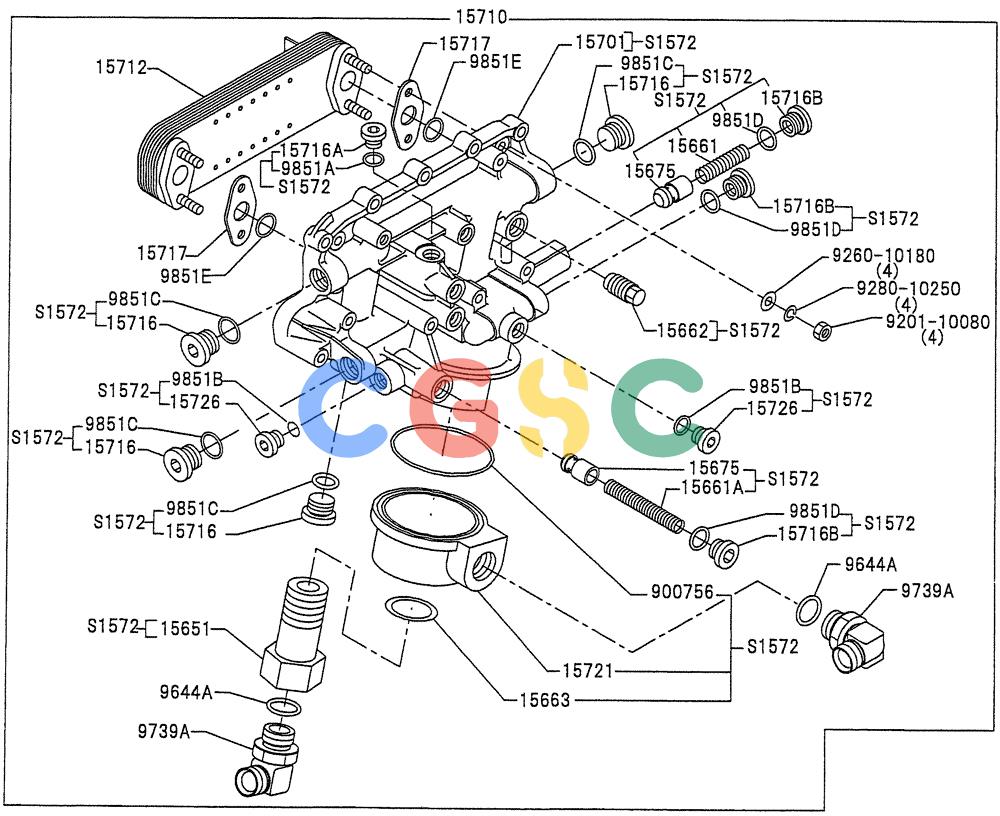 纽荷兰零件查询(E235BSRNLC) - CRAWLER EXCAVATOR ASN YU05-02001 (10-010) - OIL COOLER New Holland Constructuion