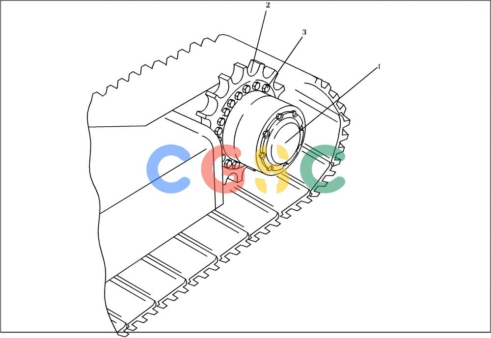 纽荷兰零件查询(EC450) - CRAWLER EXCAVATOR (SN: 750001-UP) (11/99-) (16.021[001]) - TRAVEL GEAR MOUNTING PARTS (S/N 750001-750001) New Holland Constructuion