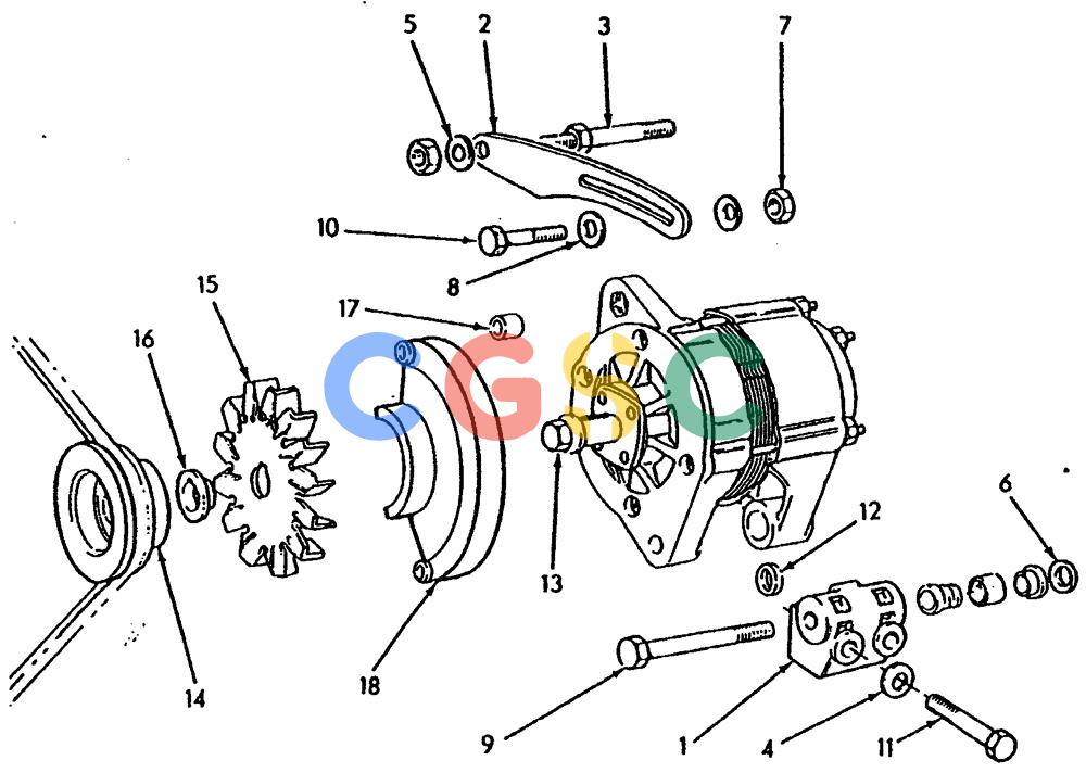 纽荷兰零件查询(65B) - MOTORGRADERS (F3.03[001A]) - ALTERNATOR MOUNTING New Holland Constructuion