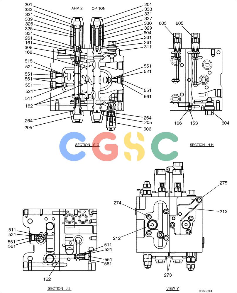 纽荷兰零件查询(E135B) - CRAWLER EXCAVATOR TIER 3 - ASN YH05-07001 (N8TA13006) (1/08-) (08-01[05]) - VALVE ASSEMBLY, CONTROL (YY30V00058F1), PAGE 5 OF 5 New Holland Constructuion