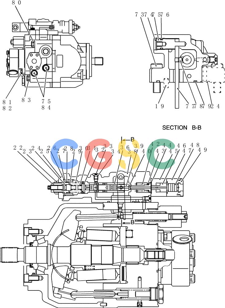 纽荷兰零件查询(E80BMSR) - CRAWLER EXCAVATOR ASN LF05-04001 - (N8TA18060) (HC405[2]) - PUMP ASSY New Holland Constructuion