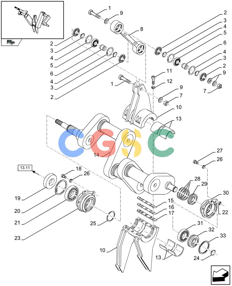 凯斯零件查询(LBX332P) - BIG RECTANGULAR BALER ''PACKER CUTTER'' (3/03-12/08) (13.12[01]) - PACKER Case Agriculture