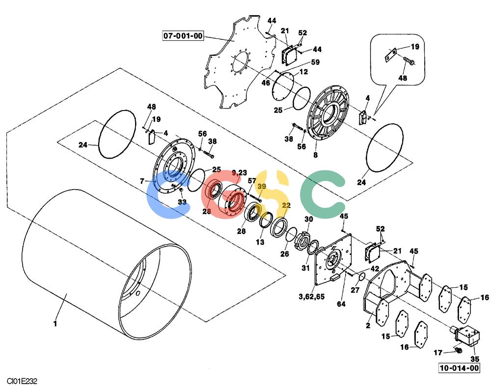 纽荷兰零件查询(CV900) - VIBRATORY ROLLER (9/01-) (12-008-00[01]) - VIBRATORY DRUM New Holland Constructuion
