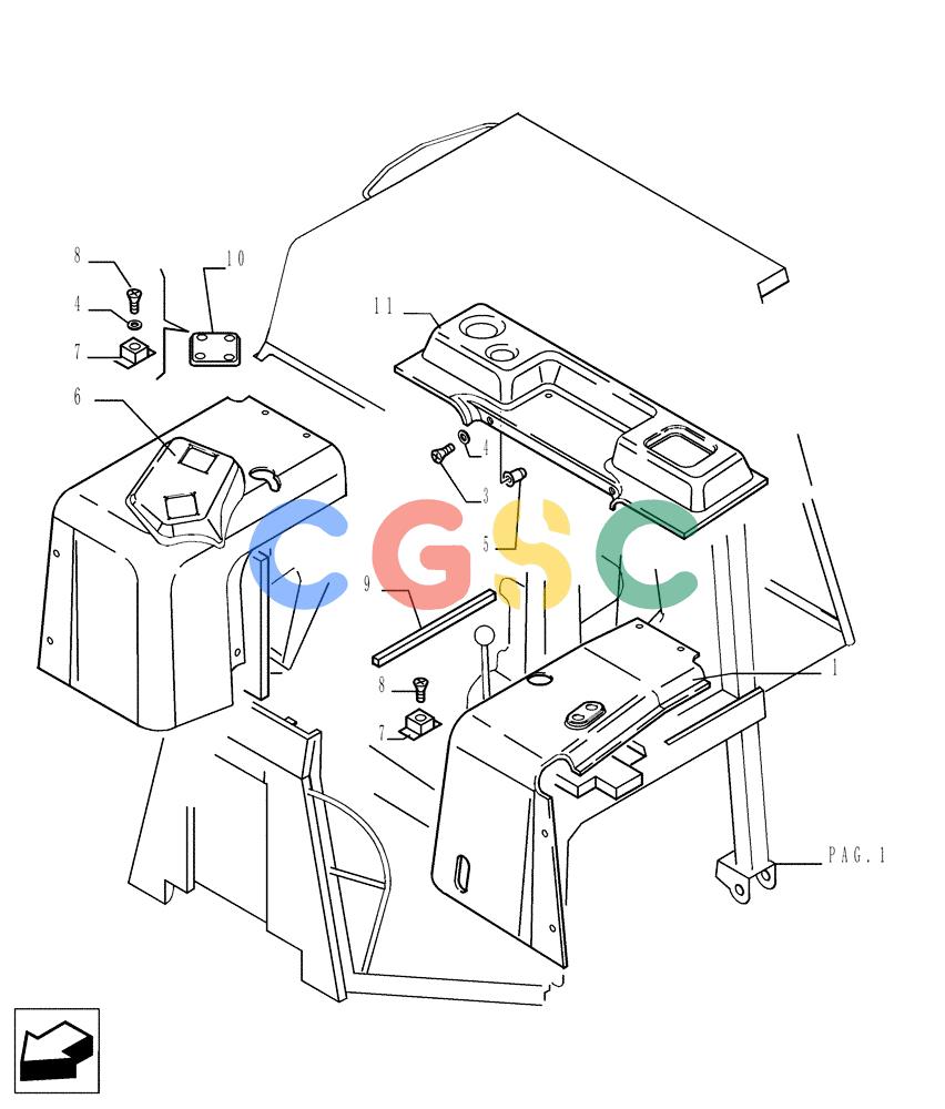 纽荷兰零件查询(D150) - CRAWLER DOZER (1/05-) (9.651[12]) - ROPS CANOPY - COVERING - OPTIONAL CODE 784111201 New Holland Constructuion