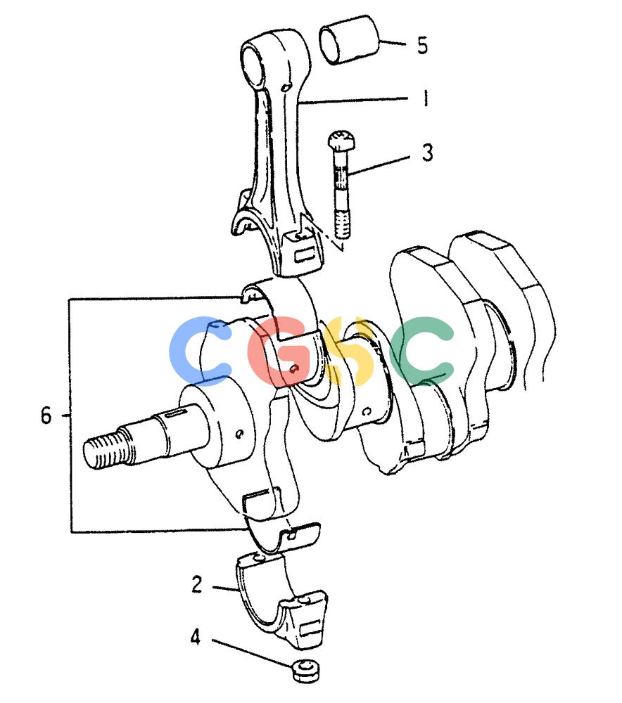 神钢零件查询(6DR5) - MITSUBISHI DIESEL ENGINE (1/06-12/06) (01-009) - CONNECTING ROD AND BEARING Kobelco