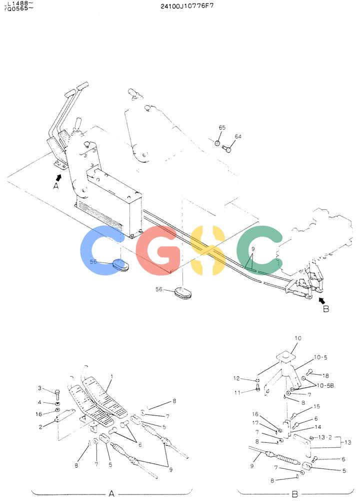 神钢零件查询(K907LC) - MARK II EXCAVATOR ASN YQ0565 (NA) (1/87-12/03) (03-001[01]) - CONTROL ASSY Kobelco