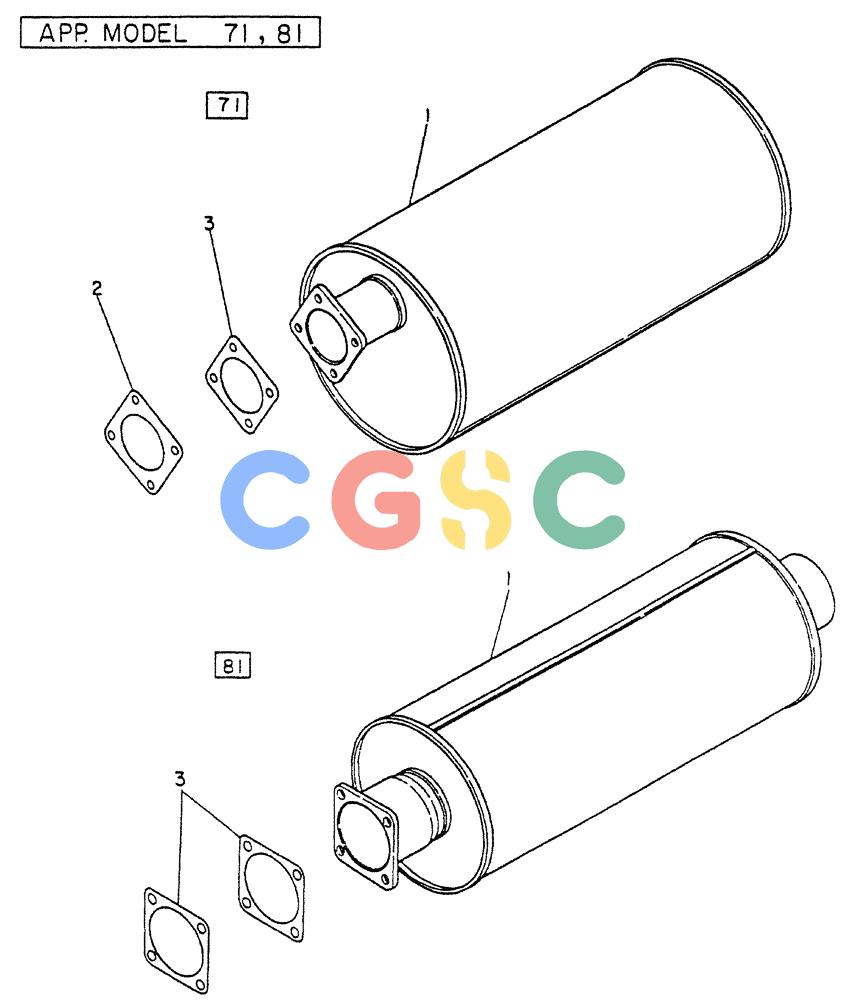 神钢零件查询(FD6T04) - NISSAN DIESEL ENGINE - LK500 (1/06-12/06) (06-002) - MUFFLER-EXHAUST Kobelco