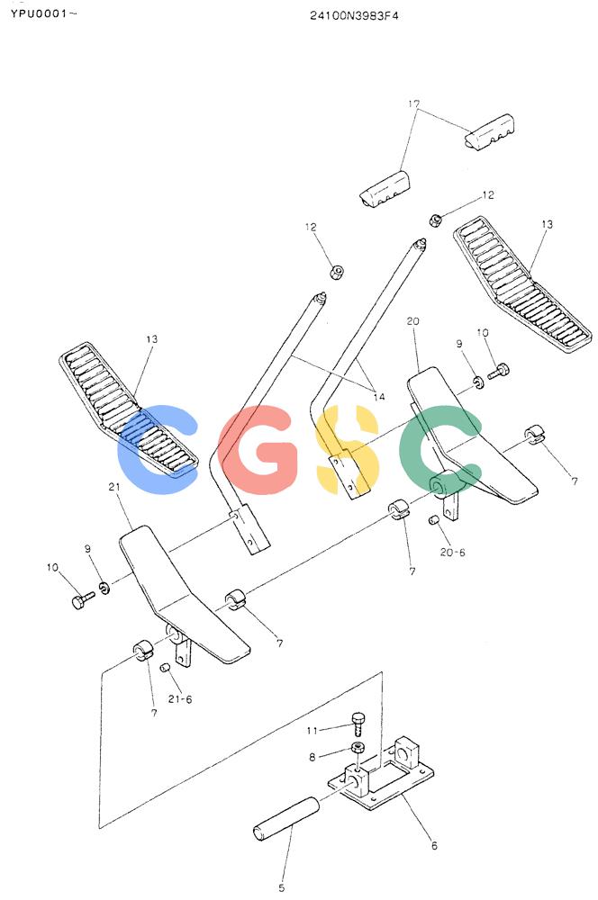 神钢零件查询(K905LC) - MARK II EXCAVATOR ASN YPU00001 (1/87-12/03) (03-003) - LEVER ASSY, CONTROL Kobelco