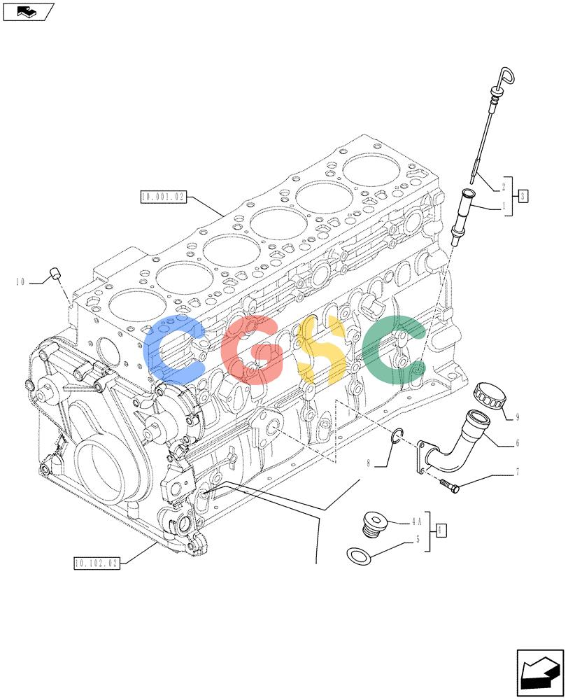 神钢零件查询(F4GE9684C J602) - ENGINE 5801385852 - 84369829 (1/13-) (10.304.01[01]) - ENGINE OIL DIPSTICK Kobelco