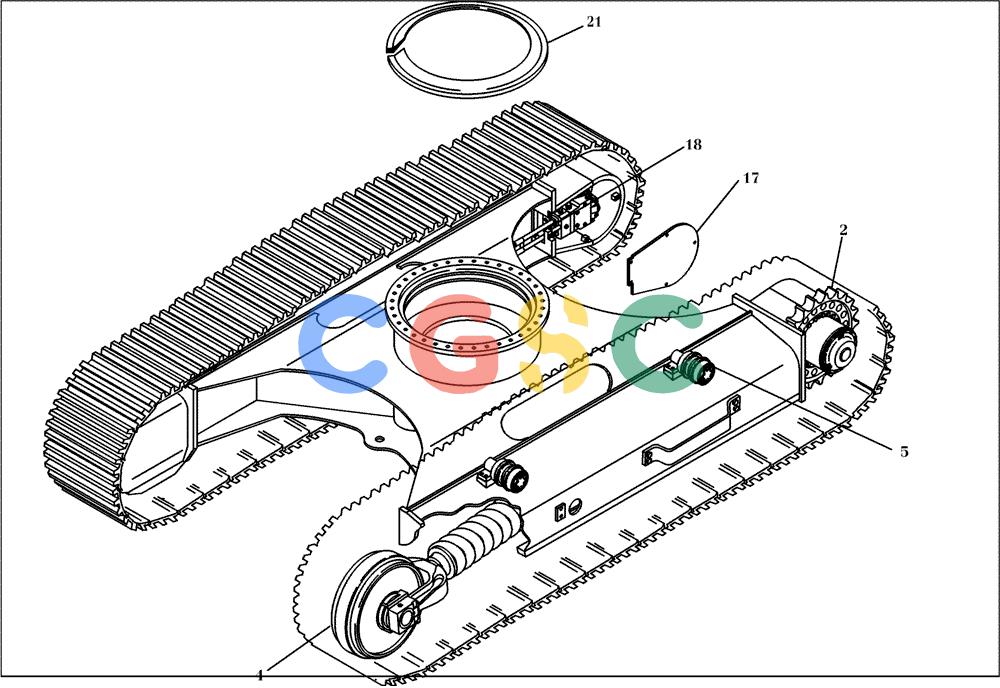 纽荷兰零件查询(EC240) - CRAWLER EXCAVATOR (5/00-) (00.200[001]) - LOWER CARRIAGE EXCAVATOR (S/N 724002-724011) New Holland Constructuion