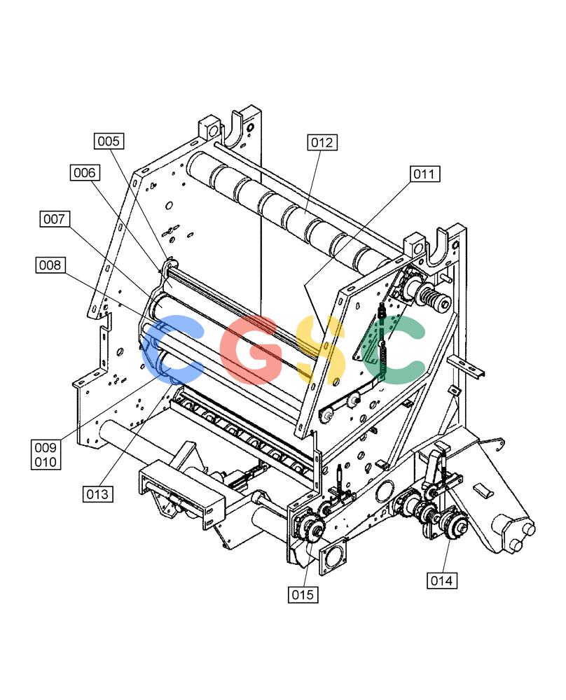 凯斯零件查询(RBX451) - CASE IH ROUND BALER (12/01-10/02) (INDEX[2]) - PICTORIAL INDEX, MAIN DRIVE, SLEDGE & ROLLS, FIG.005 - 014 Case Agriculture
