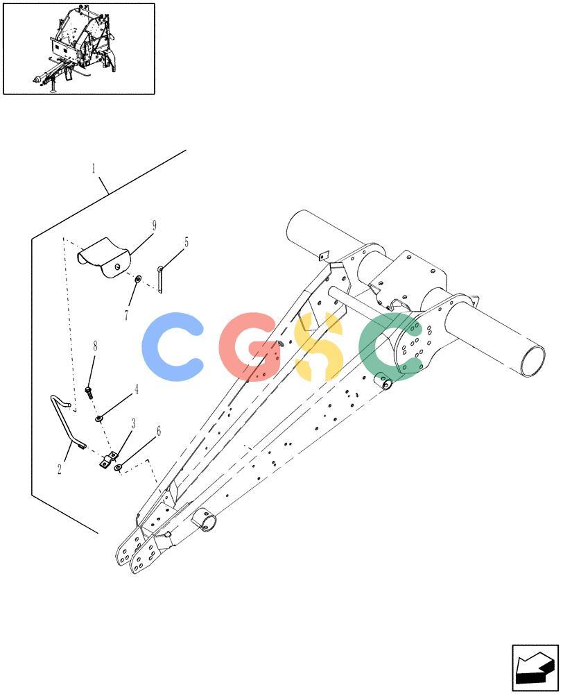 凯斯零件查询(RBX453) - CASE IH ROUND BALER (9/05-12/06) (18.03) - PTO SUPPORT KIT Case Agriculture