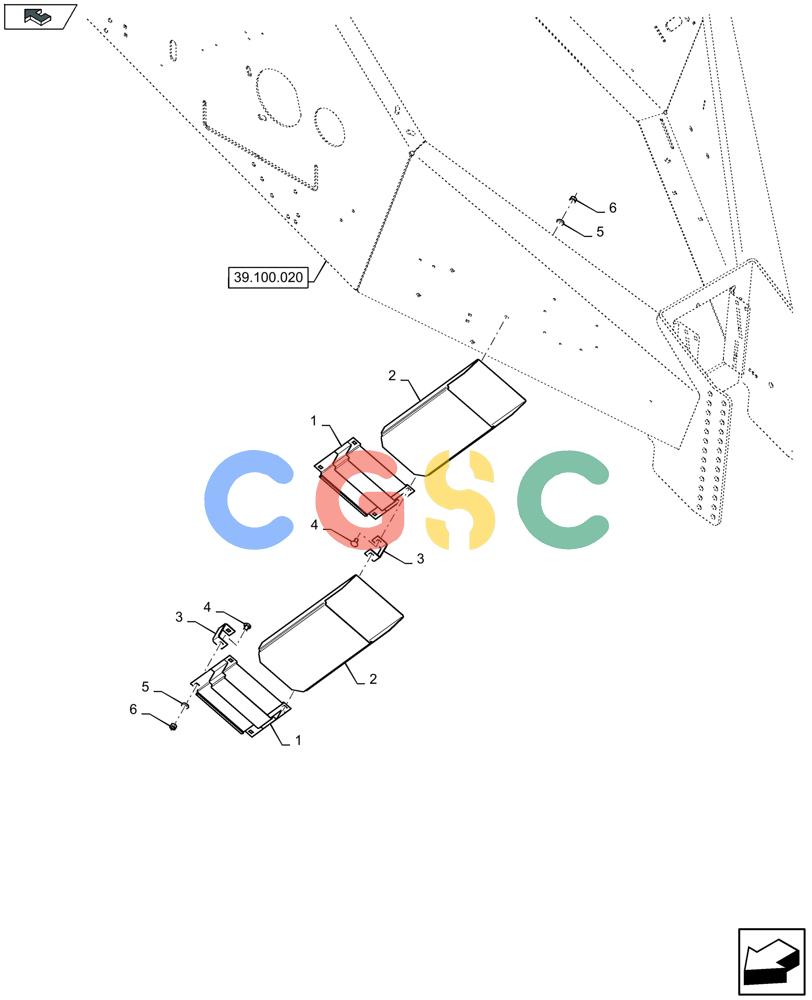 凯斯零件查询(LB434S) - BALER (9/12-) (05.102.010) - WHEEL CHOCK - C098 Case Agriculture