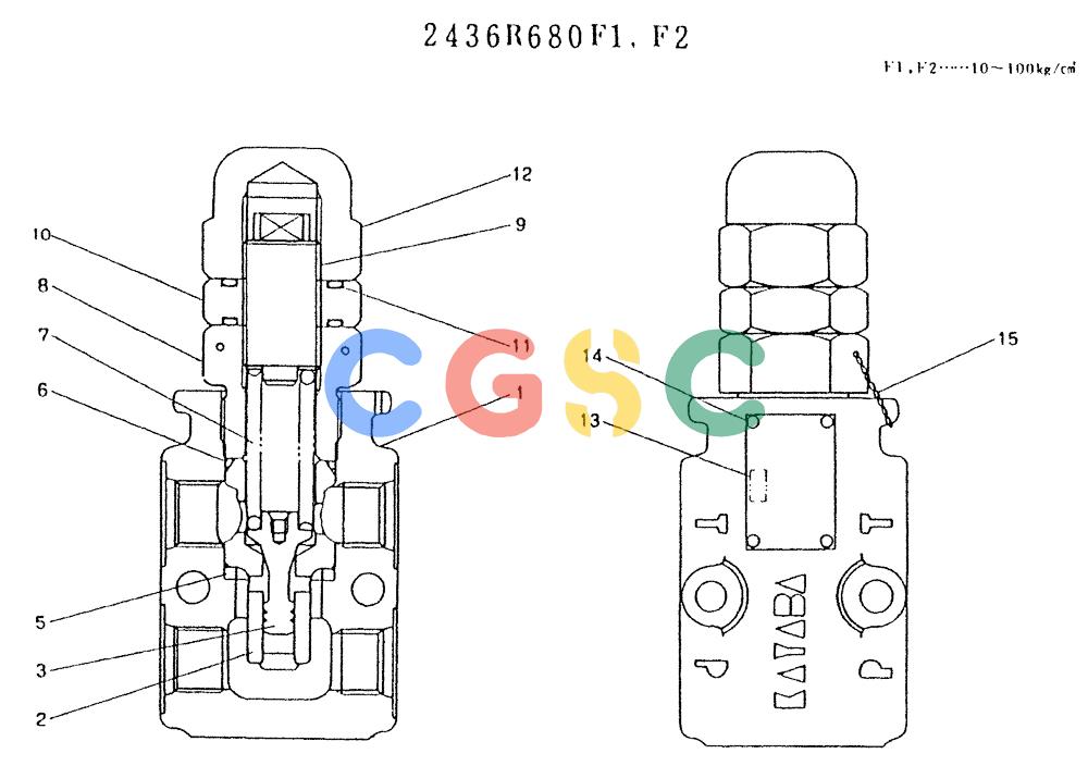 神钢零件查询(K909LC) - MARK II EXCAVATOR BTW LL1207 - LL1487 (1/87-12/03) (11-001) - VALVE ASSY, RELIEF Kobelco