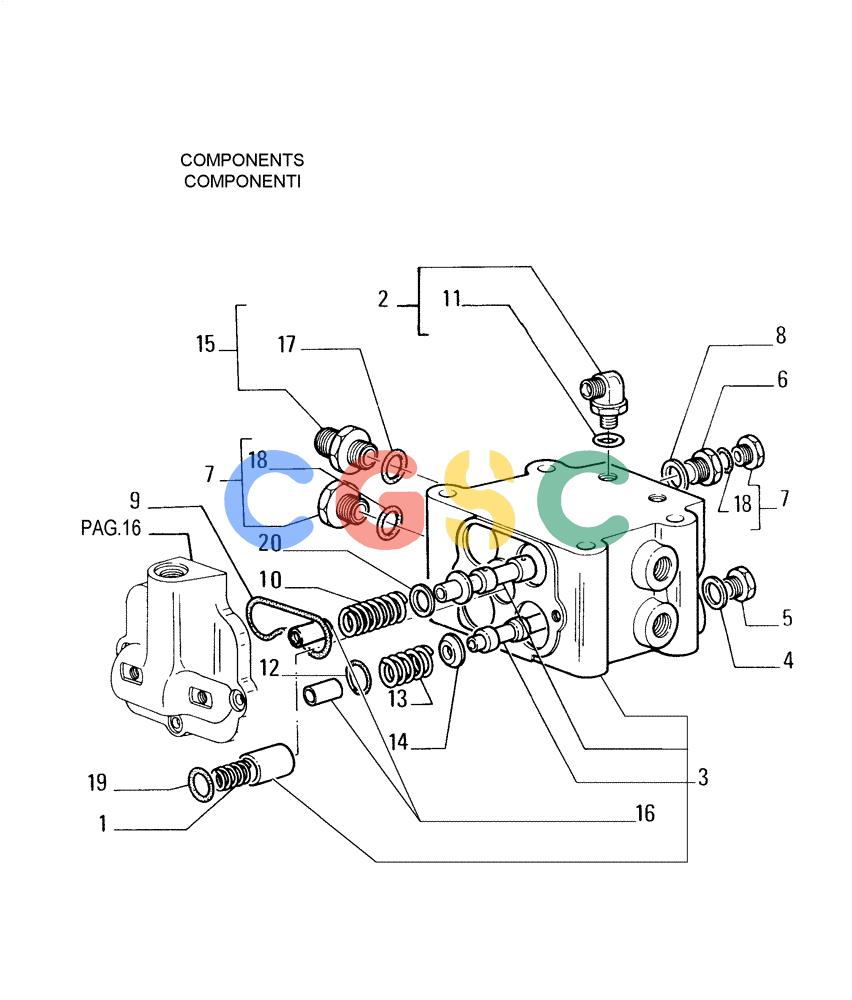 纽荷兰零件查询(FL175) - CRAWLER LOADER (N.A. VERSION) (6/92-) (1.277[15]) - REAR TRANSMISSION - CONTROL VALVE New Holland Constructuion