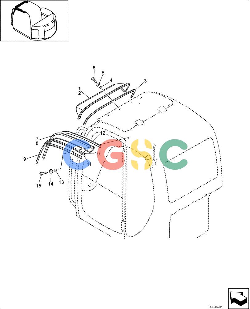 纽荷兰零件查询(EH130) - CRAWLER EXCAVATOR (3/04-) (09 -47[00]) - SUNVISOR New Holland Constructuion