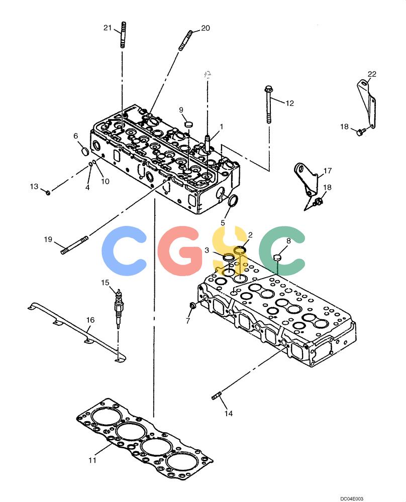 纽荷兰零件查询(EH130) - CRAWLER EXCAVATOR (3/04-) (02 -23[00]) - CYLINDER HEAD New Holland Constructuion