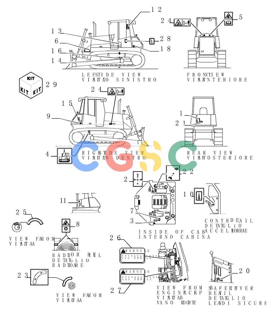 纽荷兰零件查询(D150) - CRAWLER DOZER (1/05-) (9.782[01]) - DECALS - (GERMAN) - OPTIONAL CODE 784139131 New Holland Constructuion
