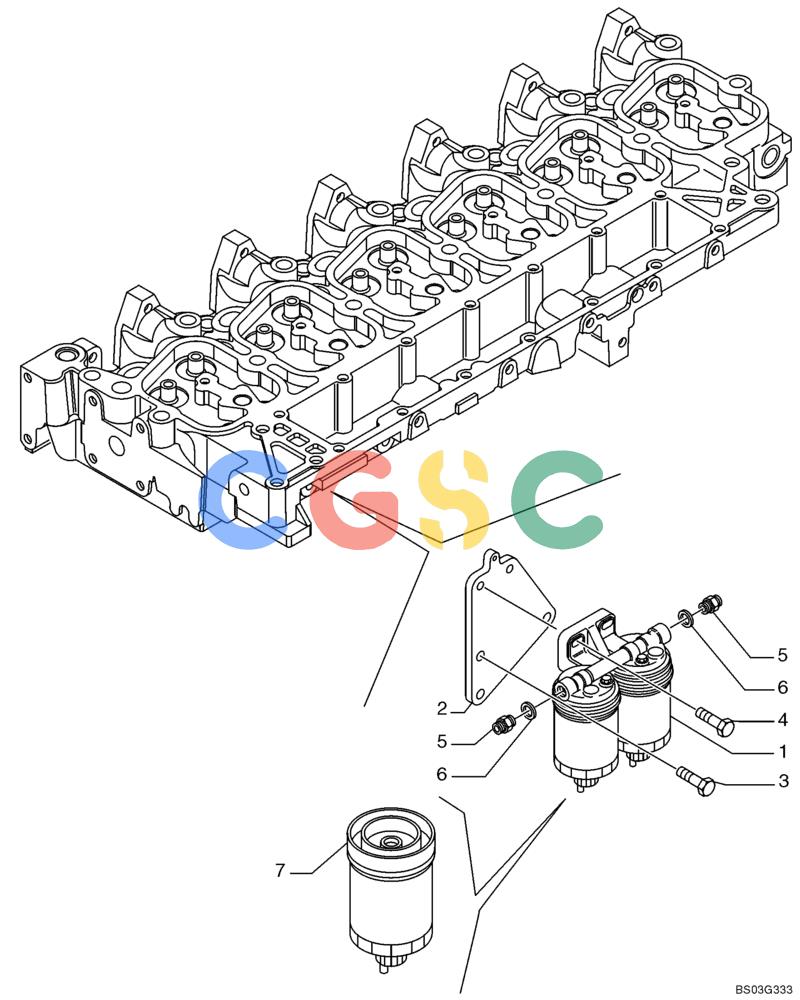 纽荷兰零件查询(DC95) - CRAWLER DOZER (8/04-) (03-10) - FUEL FILTER New Holland Constructuion