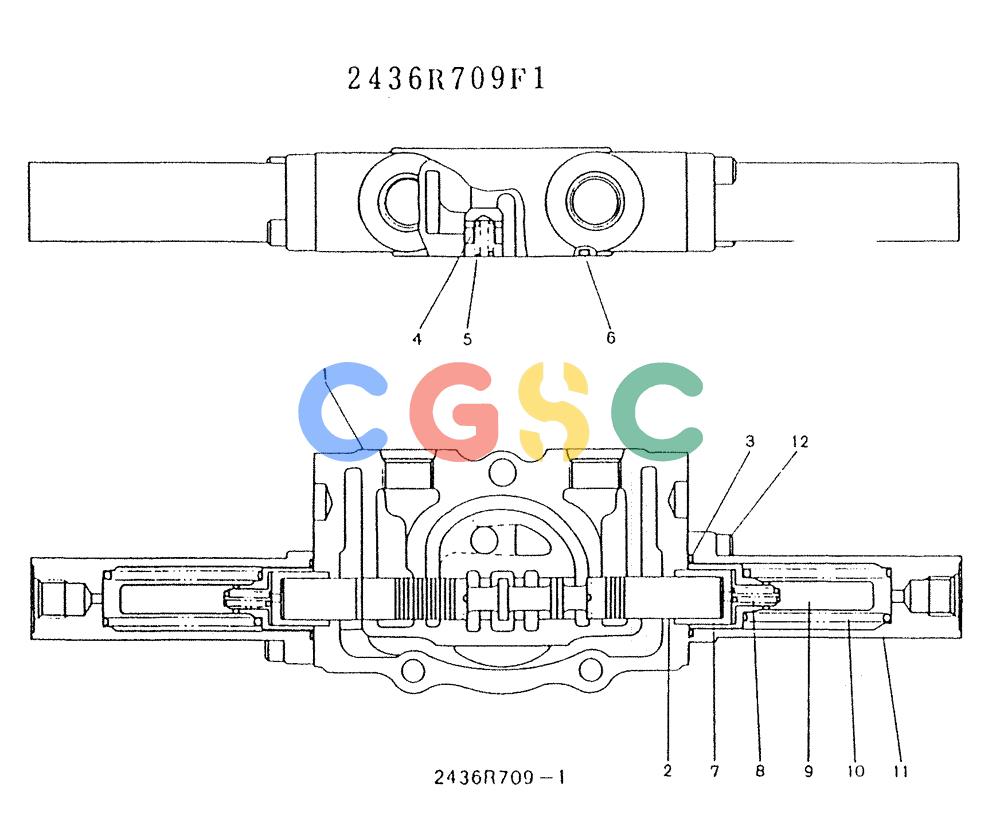 神钢零件查询(K903) - MARK II EXCAVATOR BTW LE6601 - LE7871 (1/88-12/03) (11-026) - SPOOL ASSY (P/N 2436R709F1) Kobelco