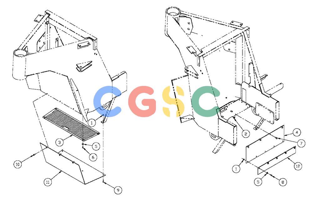 凯斯零件查询(FLX3330B) - FLOATER (12/99-9/02) (04-010) - LOWER BAFFLE COMPONENTS Case Agriculture