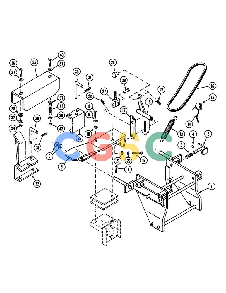 凯斯零件查询(48FEB) - CASE IH SNOW THROWER (1/86-12/91) (12) - HEADER MOUNTING FRAME, 48 FEB SNOW THROWER Case Agriculture