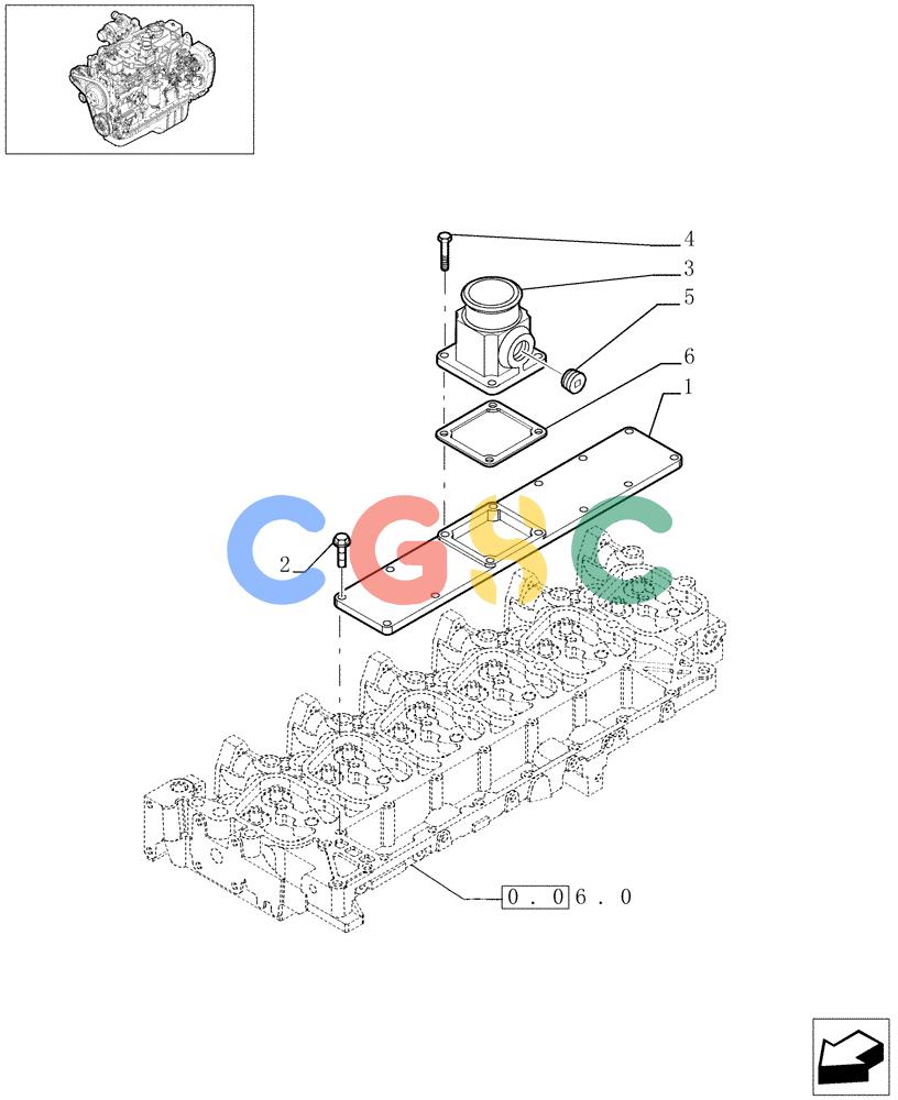 神钢零件查询(F4GE9684C J600) - ENGINE 504124795 - 920019900 (1/13-) (0.07.1[01]) - INTAKE MANIFOLD (504069562-504180402) Kobelco