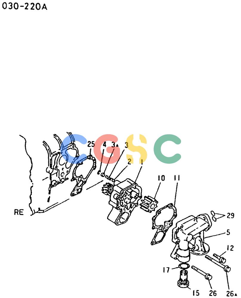 神钢零件查询(6D31-T) - MITSUBISHI DIESEL ENGINE (1/06-12/06) (02-005 ) - OIL PUMP & GEAR TRAIN Kobelco