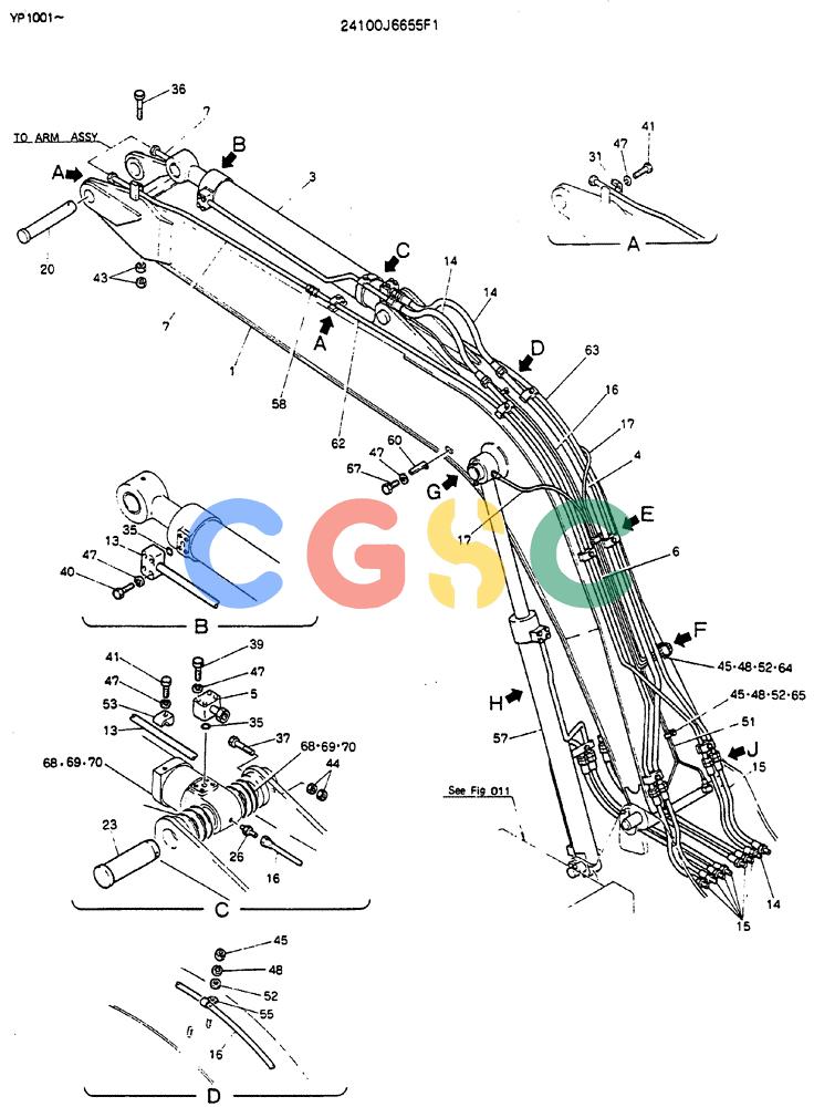 神钢零件查询(MD140BLC) - EXCAVATOR BTW YP1001 - YP1281 (1/80-12/06) (07-001[01]) - BOOM ASSY, 4.6M Kobelco